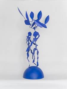 Daphne, blau, Stahl/Farbe, 2008, H 130 cm