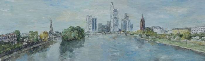 Frankfurt, Öl/Lwd., 50x160 cm