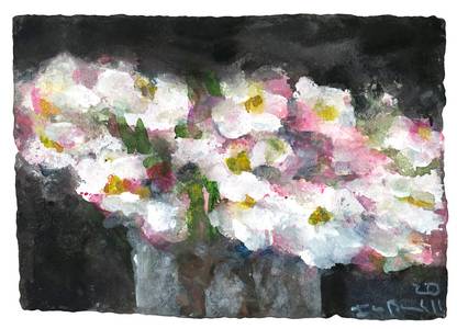 Apfelblüten, Aquarell7Mischtechnik, 9 x 15,5 cm