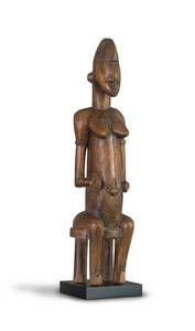 Sitzende weibliche Figur, Senoufo, Elfenbeinküste