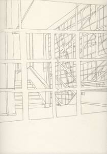 Hessisches Landesmuseum Darmstadt, Übergang, Bleistift, 2007, Format: 29,7x21,0cm