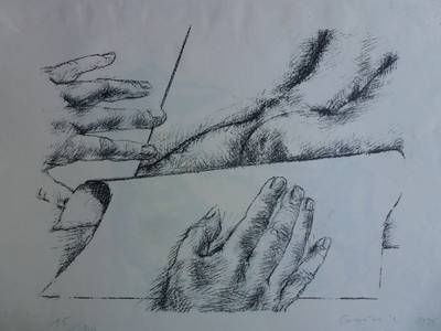 Grzimek, Zeichnen, Lithographie, 1975