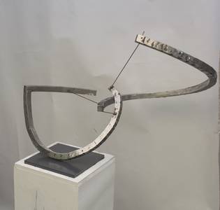 Matthias Will, Kreis, räumlich/Ellipse, 2021, Edelstahl
