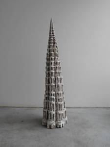 Klaus Hack, Babelturm, Lindenholz, H 131 cm