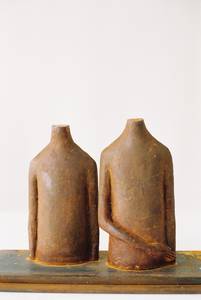 Anne Haring, Doppelfigur, Figur XL, Eisen (mit Plinthe), 2003