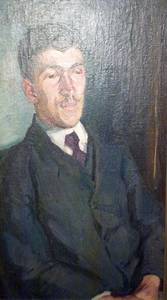 Ludwig Meidner, Herrenporträt, Öl/Lwd., 1906/07, 80 x 45 cm