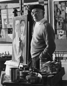 Ernst Vogel im Atelier