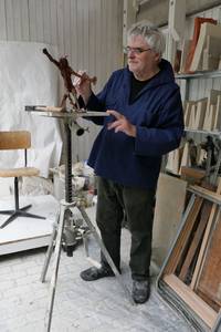 Thomas Duttenhoefer im Atelier auf der Rosenhöhe, 2025. Foto (c) Sigrid Awizio