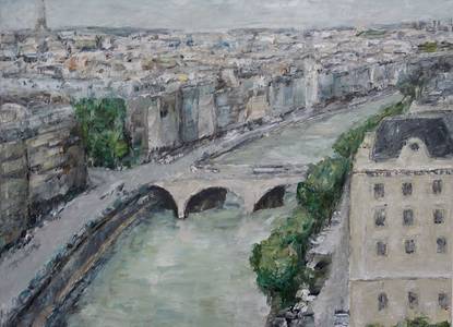 Paris, Öl/Lwd., 2018, 70x90 cm