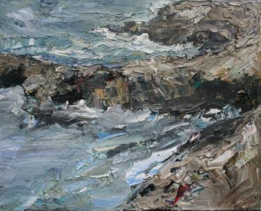 Rudi Weiss, Kleine Landschaft, Öl/Lwd., 2015, 24x30 cm