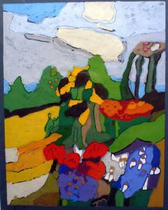 Garten Düstnishy, Farblinolschnitt, 2003
